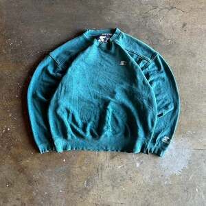 Vintage Y2K 2000s Starter Teal Crewneck Sweatshirt - Large